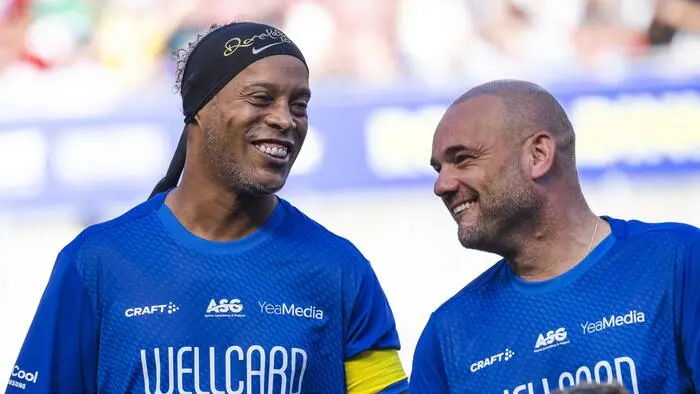 Ronaldinho und Wesley Sneijder hatten Spaß am Wörthersee