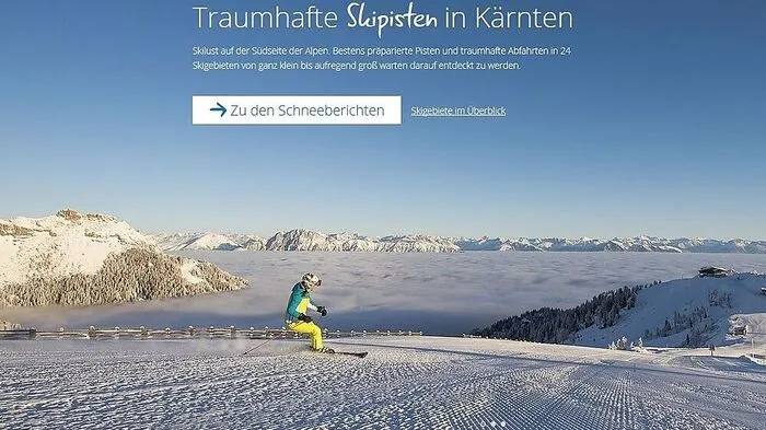 Kärnten wirbt mit seinen "traumhaften Skipisten"