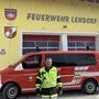 Michael Mayer vor der Feuerwehr in Lendorf...