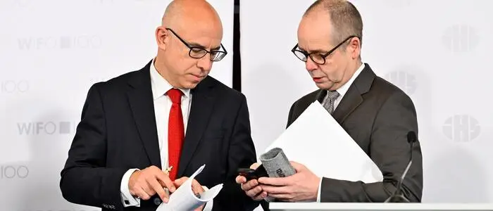 Wifo-Chef Gabriel Felbermayr und IHS-Chef Holger Bonin.