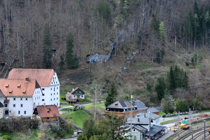 Überblicksbild mit dem Forstmuseum Silvanum (links)