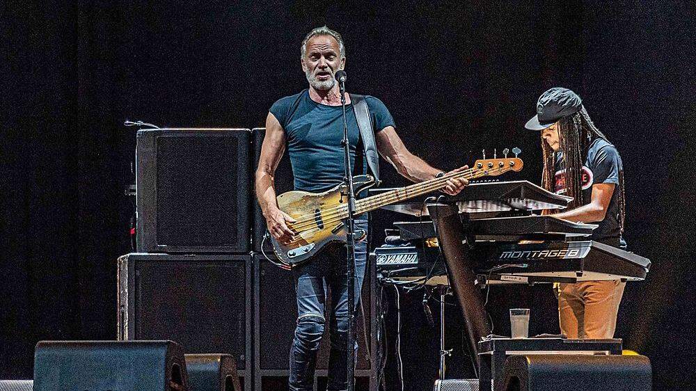 Leider erkrankt: Sting bei seinem umjubelten Auftritt in Graz