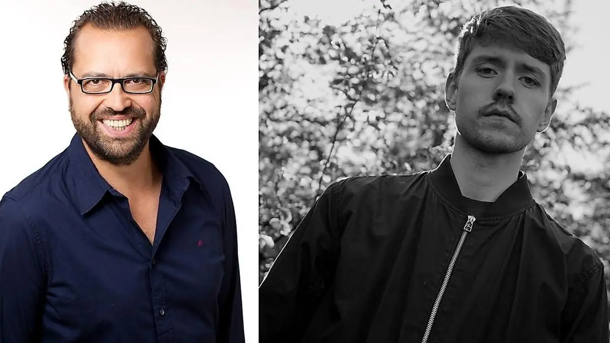 Gerald Fleischhacker und Benedikt Mitmannsgruber sorgen für Lacher im Kulturhof