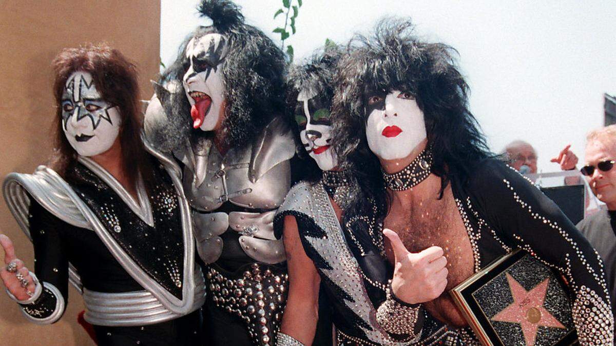 Ace Frehley, Gene Simmons, Peter Criss und Paul Stanley auf einem Archivbild aus dem Jahr 1999