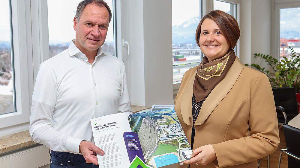 Die beiden Geschäftsführer der Standortagentur Logistik Center Austria Süd, Julia Feinig-Freunschlag und Udo Tarmann