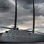 Die 143 Meter lange Segeljacht liegt weiter im Hafen von Triest