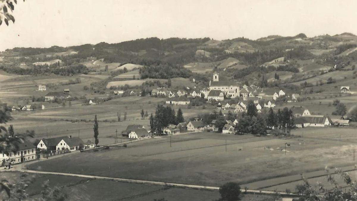 Ansicht von Leutschach an der Weinstraße um 1900