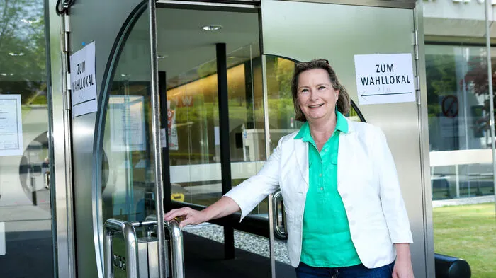 Die steirische Spitzenkandidatin Bettina Vollath (SP) vor der Wahl.
