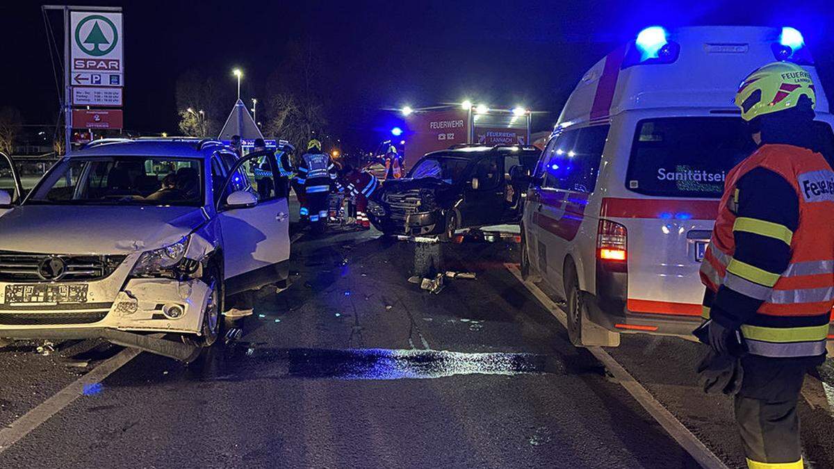 Auf der B 76 in Lannach hat es Montag abend gekracht