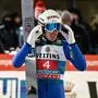 Timi Zajc | Slovenia's Timi Zajc reacts after his second jump of the Men's Individual Large Hill HS137 event of the FIS Ski Jumping World Cup, the first leg of the Four Hills Tournament, in Oberstdorf, southern Germany on December 29, 2025. (Photo by PHILIPP GUELLAND / AFP)