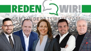 Harald Lembacher (FPÖ), Bürgermeister Christoph Stark (ÖVP), Katharina Schellnegger (Grüne), Karl Reisenhofer (Neos) und Erwin Kohl (SPÖ) sind die Spitzenkandidatin und die Spitzenkandidaten in Gleisdorf