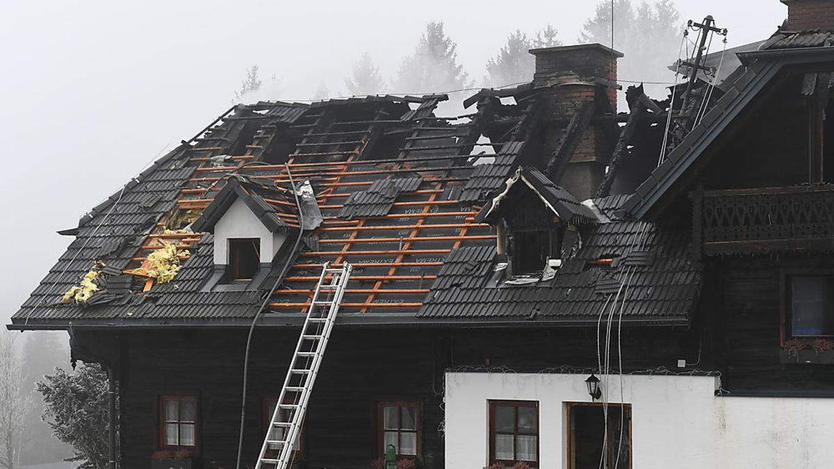 Das Haus in Waisenegg brannte in der Vorwoche komplett aus