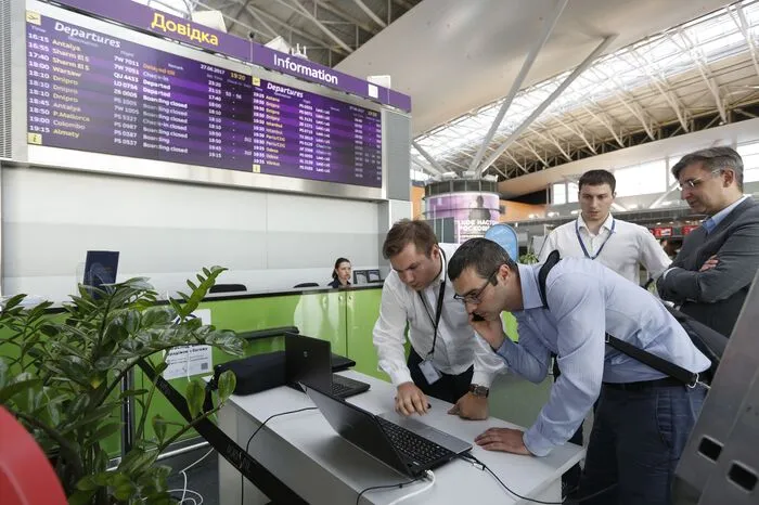 Der internationale Flughafen der Ukraine in Kiev war eines der Opfer der aktuellen Cyber-Attacke.