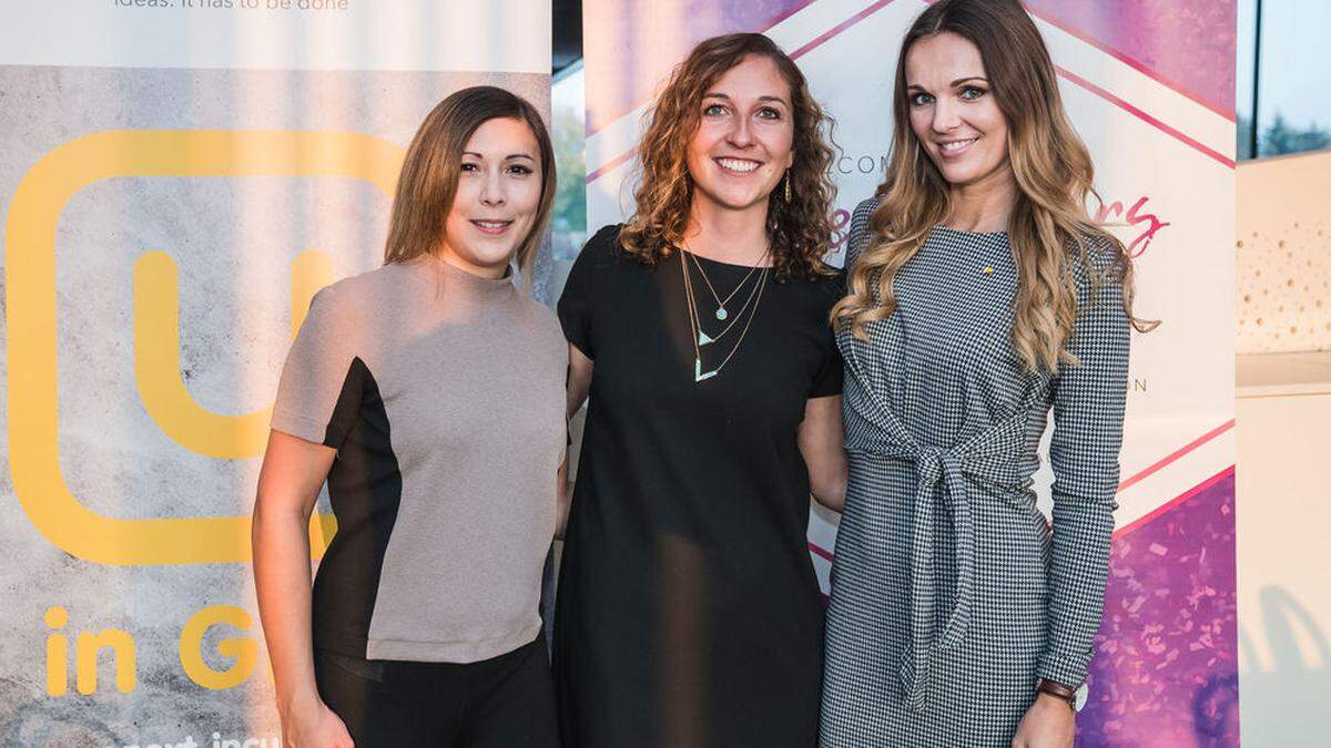 Wollen Frauen in der Start-up-Szene sichtbarer machen: Stefanie Horvath, Martina Hölzl, Julia Plakolm
