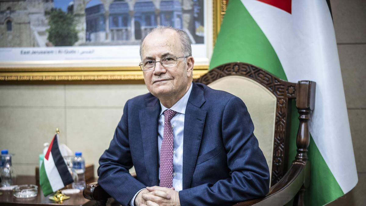 Ministerpräsident der Palästinensischen Autonomiebehörde Mohammed Mustafa in Ramallah.