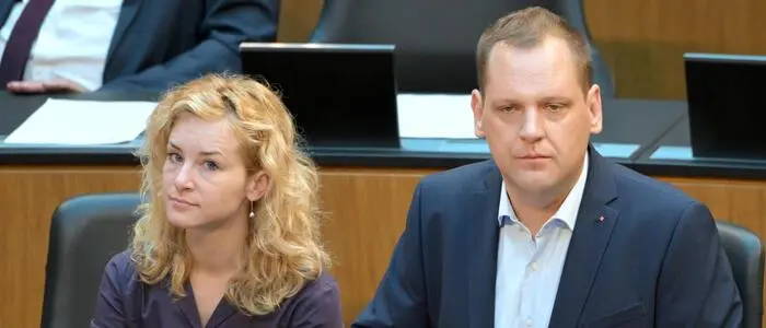 Übernehmen die SPÖ geschäftsführend: Eva-Maria Holzleitner und Klubchef Philip Kucher