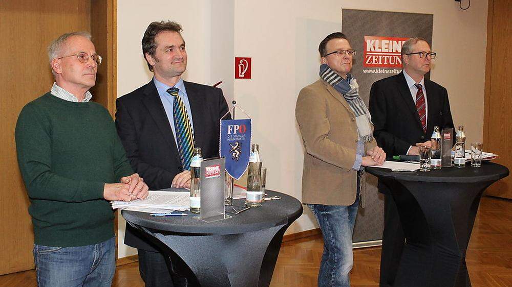 Alois Lipp (FPÖ), Bernd Jammernegg (SPÖ), Helmut Linhart (ÖVP) und Johann Bernsteiner (SBK)
