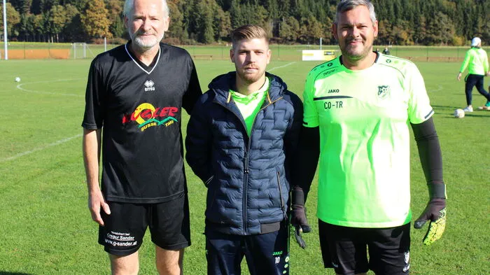Heinz Kramer, Johann Povoden und Damir Rasinger vom SV Tainach (von links)
