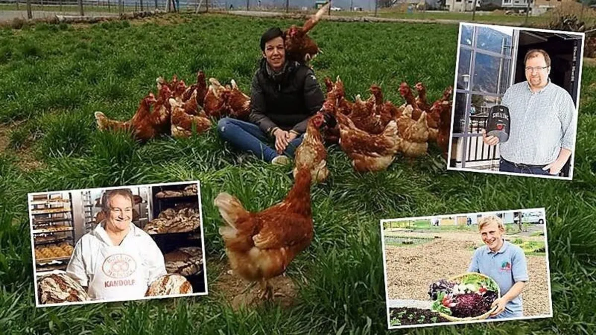 Unterlerchner, Bacher und Bachmann und Kandolf (im Uhrzeigersinn)