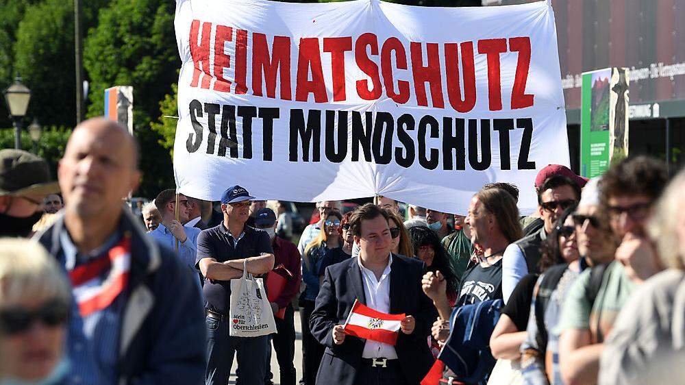 Die Demonstration am Wiener Heldenplatz