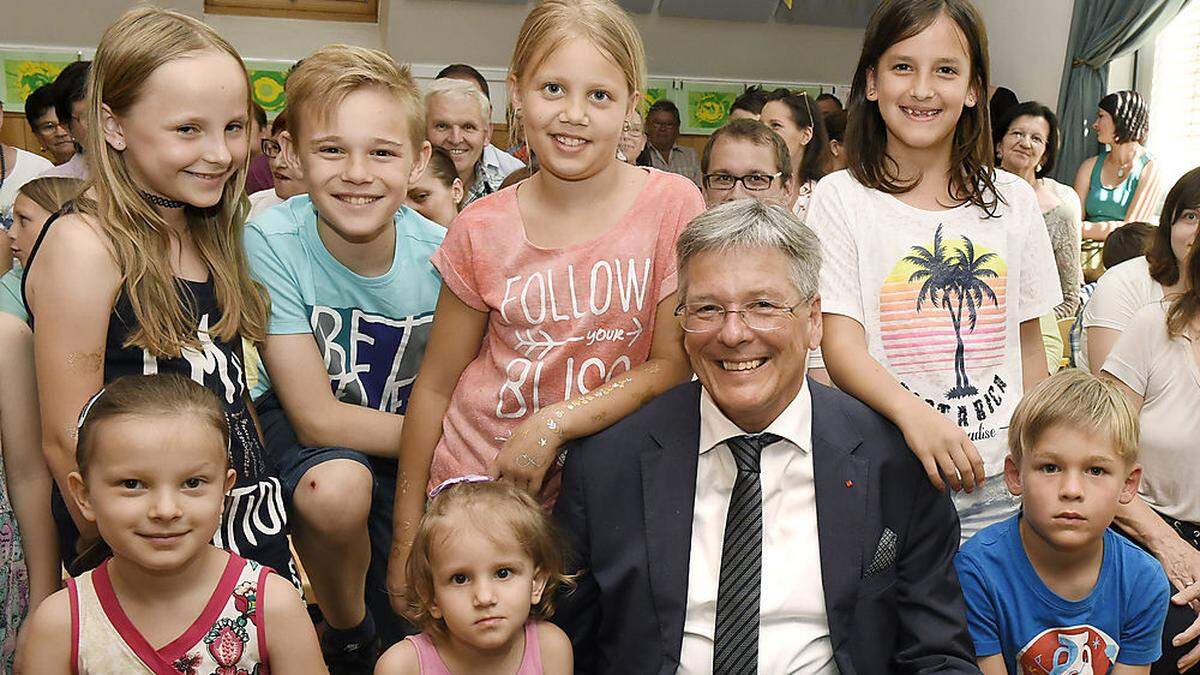 Landeshauptmann Peter Kaiser würdigte die Vorreiterrolle des Kindergartens