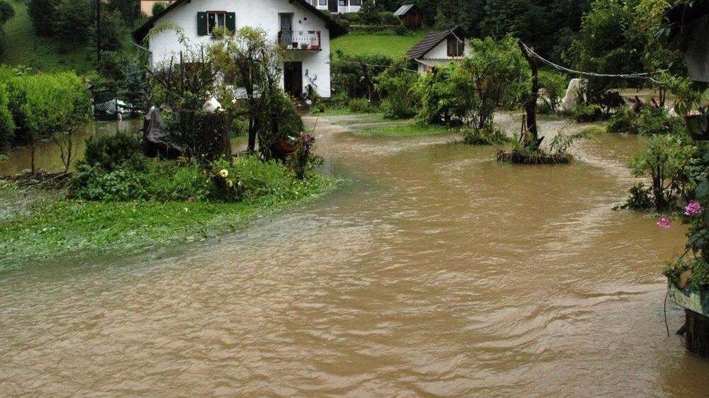 Im Juli kam es zu Überschwemmungen in Gösting und Thal