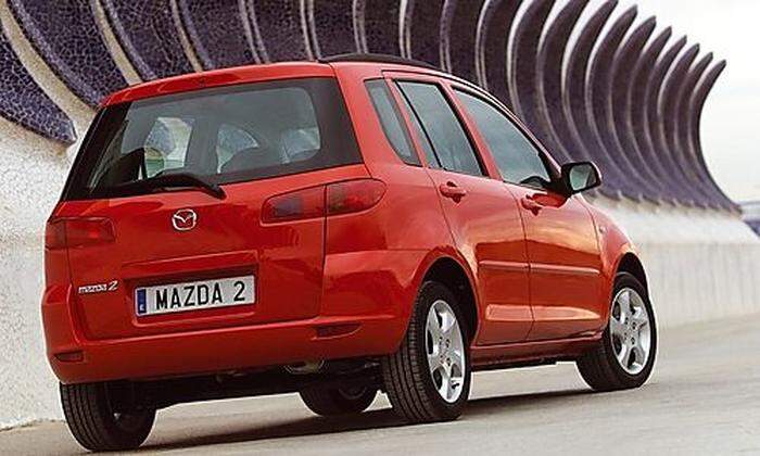 Die erste Generation des Mazda2 war ein Microvan