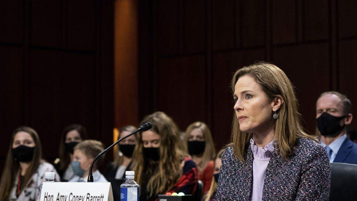 Amy Coney Barrettt während ihrer Anhörung im US-Senat in Washington