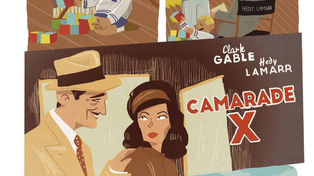 Hedy Lamarr trat mit Clark Gable in „Comrade X“ auf