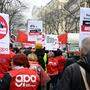 Demonstrationen Gewerkschaft GPA 'KV-Verhandlungen – Für fairen Gehaltsabschluss im Handel' am Mittwoch, 16. November 2022, in der Wiener Innenstadt