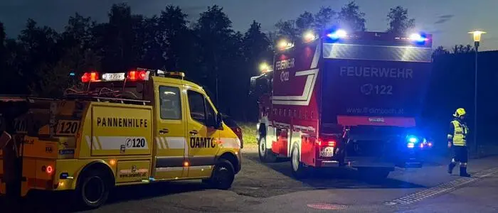 Ein Pannenfahrzeug des Öamtc brauchte Unterstützung von der FF Dirnbach