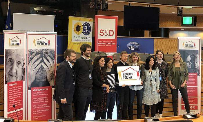Gemeinsames Anliegen im EU-Parlament: Europäische Bürgerinitiative "Housing for all", bei der die Fäden in Wien zusammenlaufen
