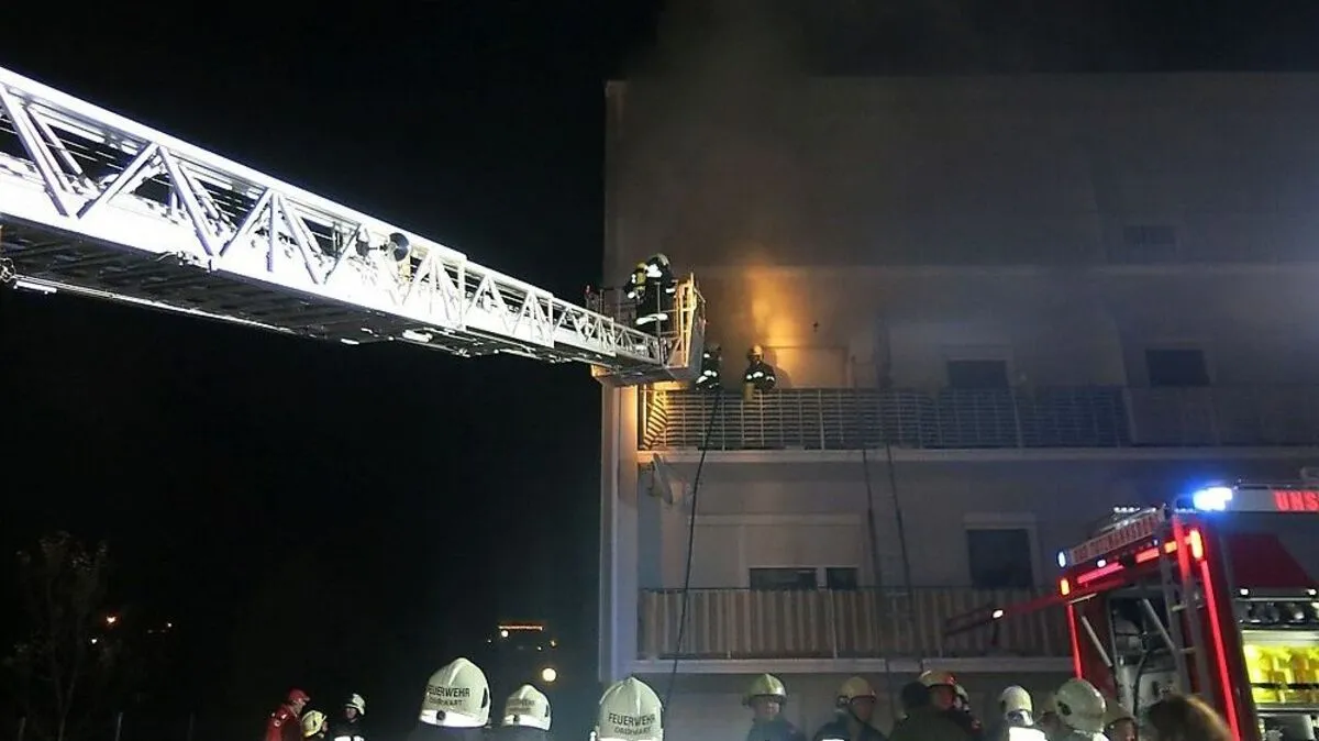 Die Stadtfeuerwehr Oberwart war mit 16 Mann im Einsatz