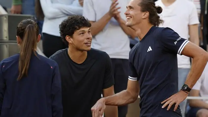 Ben Shelton (links) und Alex Zverev