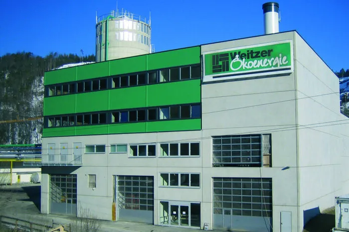 Die Ökoenergieanlage am Gelände des Produktionsstandortes in Weiz
