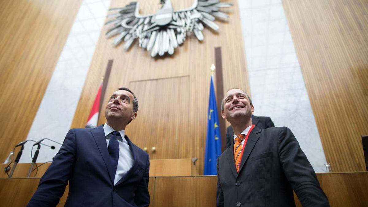 Jörg Wojahn mit Christian Kern