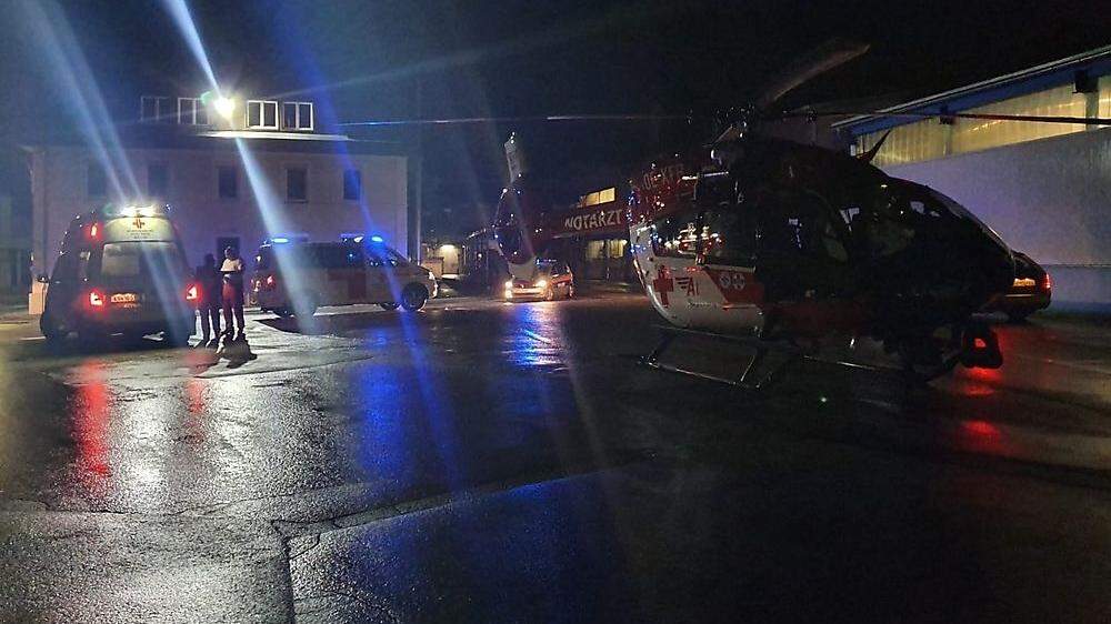 Der Arbeiter wurde nach der Erstversorgung ins Klinikum Klagenfurt geflogen