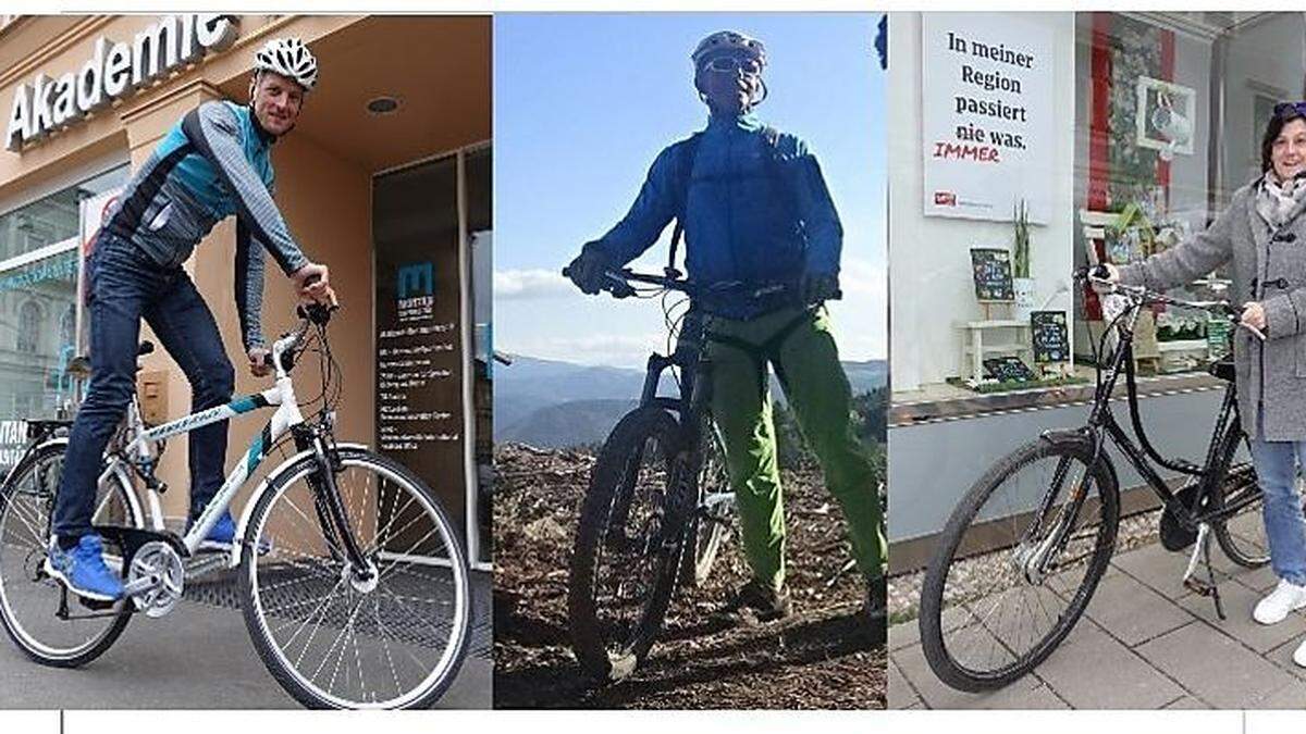 Passionierte Radfahrer: Bernd Tauderer, Martin Koch und Birgit Scharf