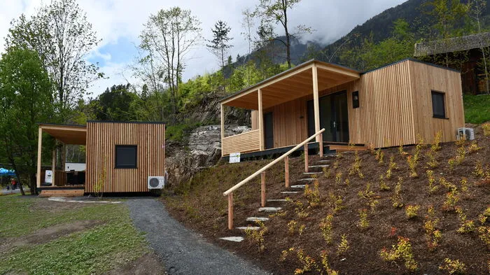 Etwas ganz Besonderes auf dem Campingplatzin Kleblach-Lind sind die Wood Cubes.
