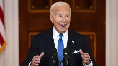 News Bilder des Tages President Joe Biden delivers remarks on the US Supreme Courts Presidential Immunity ruling for the Trump v. United States case at the White House on Monday, July 1, 2024 in Washington, DC The Court released their ruling this morning that stated the sitting President has immunity from criminal liability for actions taken while in office that are deemed Official Acts. PUBLICATIONxINxGERxSUIxAUTxHUNxONLY WAX20240701217 SamuelxCorum