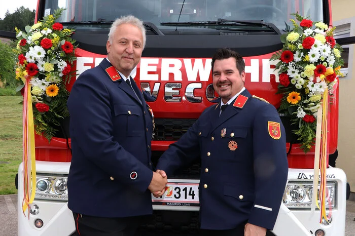 Kommandant Valentin Oblak und  sein Stellvertreter Wolfgang Macher freuten sich über die gelungen Veranstaltung.