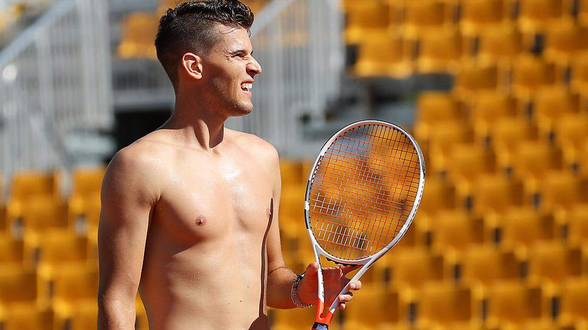 Dominic Thiem trainiert in Graz