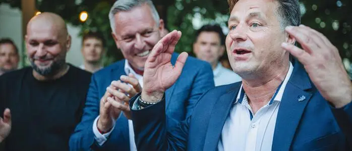 Die „Seuchenjahre“ sind vorbei: Erleichterung bei FPÖ-Spitzenkandidat René Apfelknab und Landesparteichef Mario Kunasek