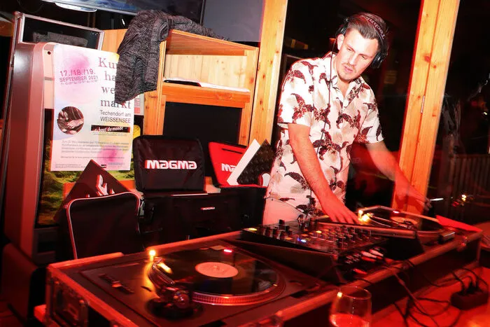 "DJ Garten-House" alias Gerhard Hornhofer beim Einsatz.
