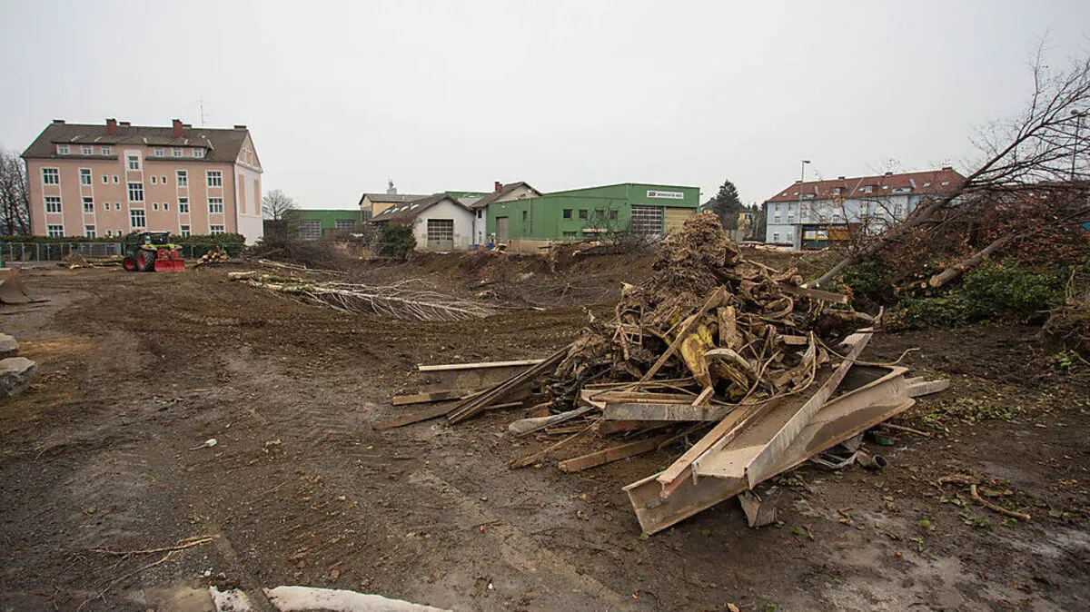 Gähnende Leere, wo bis vor Kurzem das Kubik-Haus gestanden ist