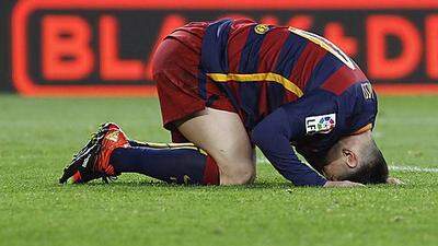 Lionel Messi ist gesundheitlich am Boden