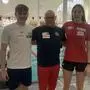 Leon Trattler, Alex Deblaise und Marijana Jelic vom Spittaler Schwimmverein