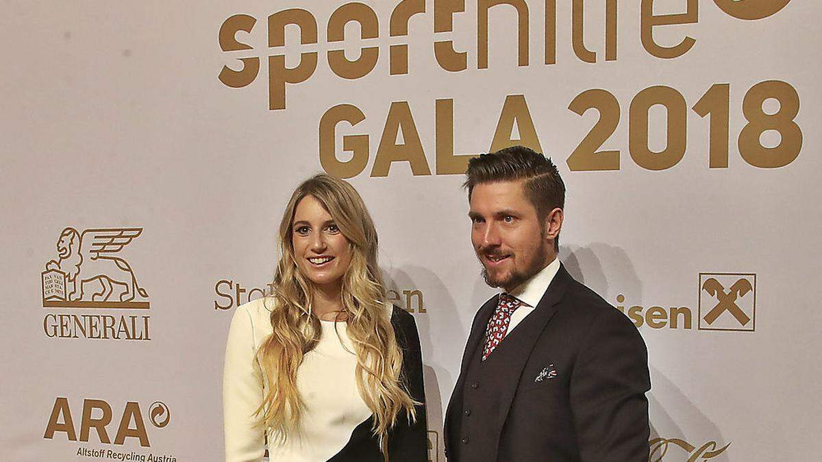 Anna Gasser und Marcel Hirscher bei der Sporthilfe-Gala 2018