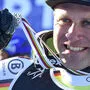 Romed Baumann holte sensationell Super-G-Silber
