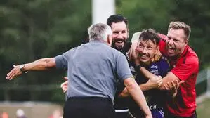 Lassnig (re.) jubelte einst mit Pacult, Zakany und Wernitznig